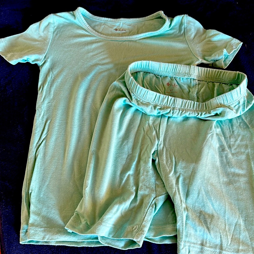 Kyte Baby Short Sleeve Bamboo Pajamas 4T Jade